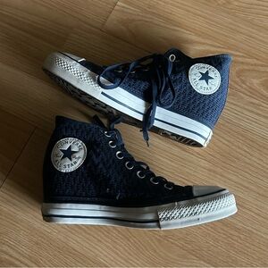 Converse All Star Lux Blue Hidden Wedge Shoes Women’s 8